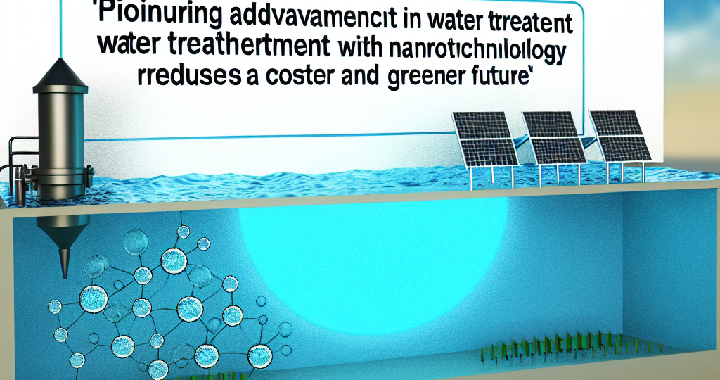 Avance Pionero en Tratamiento de Agua con Nanotecnología Reduce Costos y Tiempo