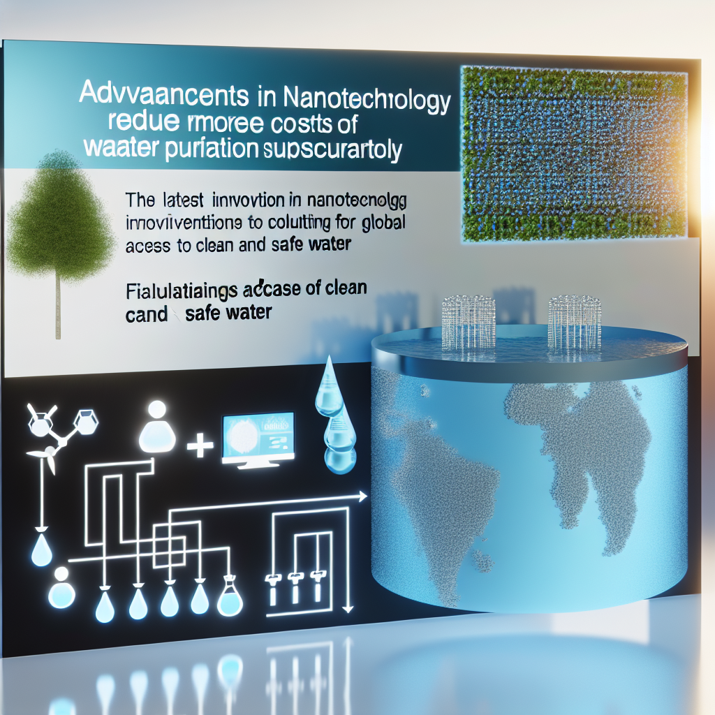 Avances en Nanotecnología Reducen Costos de Purificación de Agua Sustancialmente